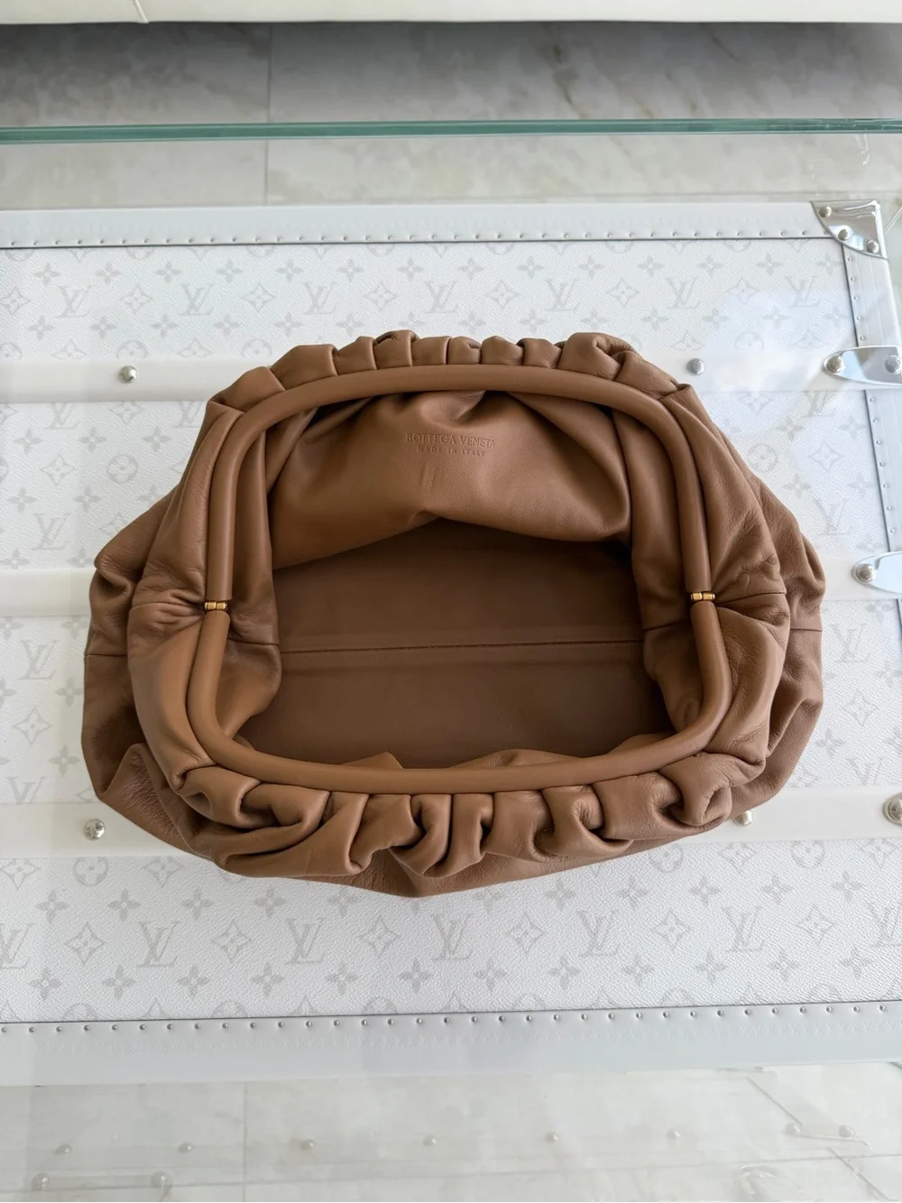 Bottega Veneta Large Pouch Camel/Brown Leather Bag